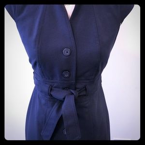 Calvin Klein Mandarin Collar dress in navy